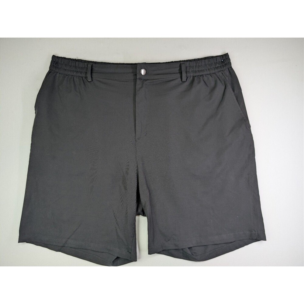 Gradual Shorts Men's XXXL 3X Black Elastic Waist Zipper Pockets Casual